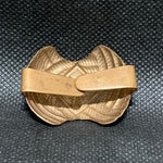 Vintage Cub Scout Wolf Neckerchief Clip Gold Blue Metal Rare BSA Collectible