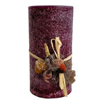 Pillar Holly Berry Acorn Wax Candle Christmas Holiday Decor New