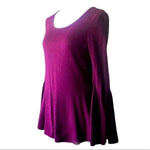 Nanette by Nanette Lepore Plum Merino Wool Bell Sleeve Sweater Top S Fits M VG