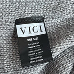 VICI Cloud Beanie Women's Grey Knit Hat 11" Double-Layered Acrylic NWOT