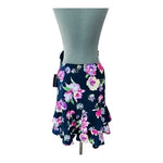 American Living Hampton Cottage Navy Blue Floral Skirt 8 Cotton Tiered NWT