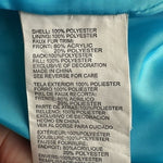 Rothschild Girls Blue Silver Dot Hooded Puffer Jacket Size 5-6 Zip Front Coat