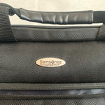 Samsonite Black Canvas Briefcase Waterproof Laptop Travel Messenger Bag VG