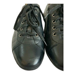 VITTO ROSSI Black Leather Lace-Up Sneakers Men’s Casual Comfy Shoes US 8