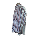 Hugo Boss Men's Multi-Color Striped Button Down Dress Shirt L Cotton Good