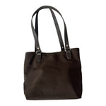 Esprit Women’s Brown Leather Nylon Tote Bag Handbag Shoulder Bag