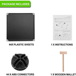 12-Cube DIY Modular Plastic Closet Organizer Bookcase Storage Shelves Black NIB