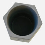 Crate & Barrel Hexogen Concrete Wine Cooler Chiller 7 Geometric Grey Utensil Pot