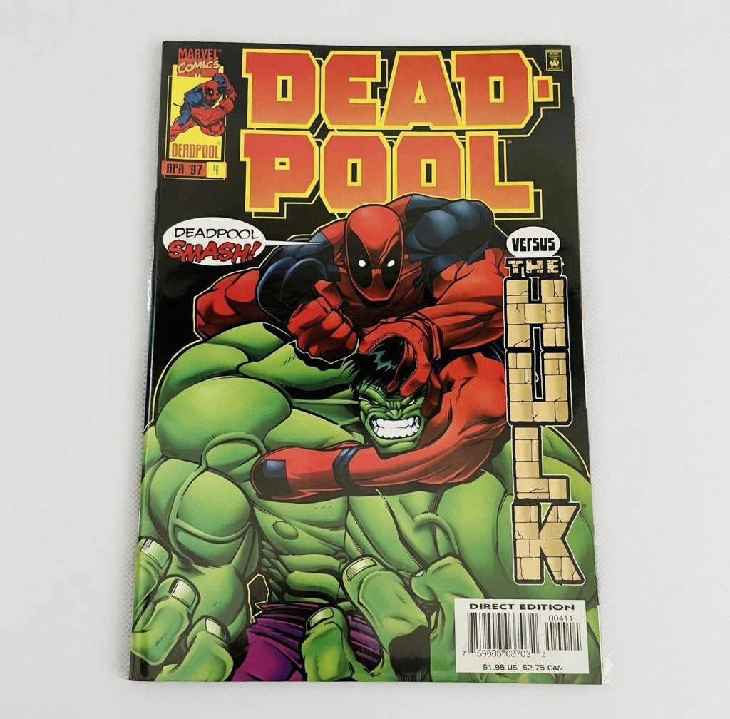 Marvel Comics Deadpool #4 Apr 1997 Versus The Hulk Deadpool Smash NM New