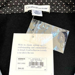 CROFT & BARROW Black White Polka Dot Cotton Blend Long Sleeve Sweater Top XL NWT