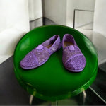 BONGO Purple Lace Ballet Loafers Women’s Slip-On Flats Shoes Size 10