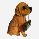 Dog Mate Labrador Puppy Figurine 4.5" Time To Pee Resin Statue Brown Orange VG