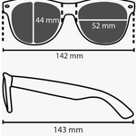 Goson Eyewear Retro Black Gloss Frame UV400 Protection Sunglasses NWT