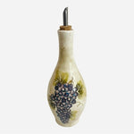 Cabernet Tabletoppers Unlimited Olive Oil Bottle 11" Hand Painted Ceramic Cork
