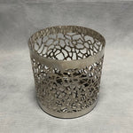 Yankee Candle Matrix Brushed Silver Metal Candle Holder 4" Candlestick New