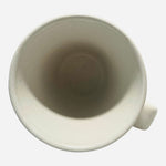 Pair 2 WCL White Ceramic Coffee Mugs 4.5" Retro Ribbed Stripes Vintage Cups