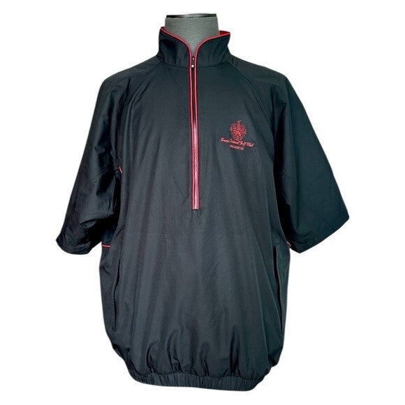 FootJoy DryJoys Trump National Golf Club LA Windbreaker XL 1/4 Zip Black EXC
