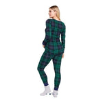 Old Navy Maternity PJ Set Jersey Top Pants Plaid Green Blue Pink Cotton NWT