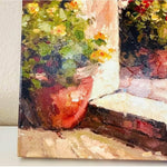 Tuscan Summer Framed Canvas Art 20x24” Italian Building Oil Painting Wall Decor