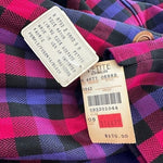 First Editions Plaid Blazer Pink Blue Purple Women’s Button Front Jacket 8P NWT