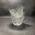 Vintage Arlington Cut Crystal Punch Cups Set of 8 Clear Glass 3in Elegant VG