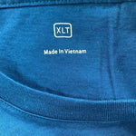 Apple Unisex Turquoise Blue Cotton Long Sleeve Tee XLT Crew Neck NWT