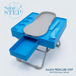 Salon Step Deluxe Beauty Footrest At-Home Pedicure Station LED Magnifier Fan NIB