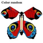 Lot 8 Magic Flying Butterfly Surprise Toys Wind-Up Card Inserts Prank Gift NIP