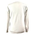 Advanced Men's White Black Embossed Print Crewneck Sweatshirt M Good Plus