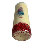 Red Cream Sparkling Glitter Tumbler There's No Place Like Home Lid 8.5" NWOT