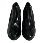 EMPORIO ARMANI Black Patent Leather Chelsea Ankle Boots Size 8-8.5
