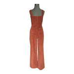 Urban Outfitters Womens Jumpsuit S Burnt Orange Corduroy Sleeveless Button Front