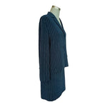 KENAR Navy Blue White Striped Women’s Pencil Skirt Suit Blazer & Skirt Set 10