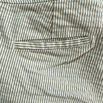 Hilary Radley Womens Pants M White Tan Striped Slim Leg Cropped Stretch Pull On