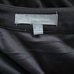 NY Collection Women's Black Jeweled Shoulder Maxi Dress XL Sleeveless Evening