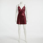 Avidlove Burgundy V-Neck Lace Nightgown Women’s Maternity Sleepwear NWT