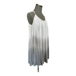 Bali Queen Women's White Grey Metallic Bead Neckline Dress Midi Rayon Adjustable