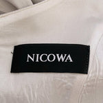NICOWA Gray Ruffle Hem Fit Flare Maxi Dress Zip Back Evening Gown Size S-M