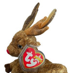 TY Beanie Baby 2000 Roxie Red Nose Reindeer 6.5" Christmas Collectible NWT