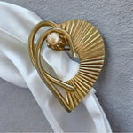 Vintage 1960s Heart Brooch 1.5" Gold Tone Pearl Accent Pin Textured Good