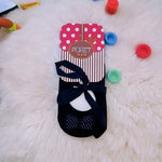 Puket Baby Girl Black Cotton Grip Socks with 3D Bow Size 12-18 Months NWT