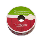 Christmas Ribbon CELEBRATE IT Gift Bow Red White Glitter Dot Craft Ribbon Gifts