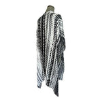 Michael Stars Viscose Ruana Scarf Wrap Black White Alligator Print One Size NWT