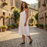 Easy Street SoFresh Navy Blue Comfort Slingback Flats Sneakers Womens Sz 6.5M
