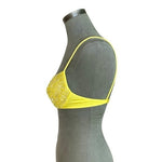 LA PERLA Women's Yellow Crystal Beaded Bra Size IT 44 US M Barely Worn Italy
