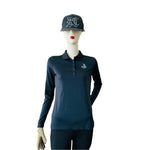 Nike 2015 U.S. Open Chambers Bay Golf Shirt S Black Dri-Fit Long Sleeve Polo EXC