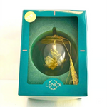 Vintage 1997 Lenox Celestial Angel Ball Crystal Christmas Ornament 3" NIB