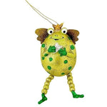 Handmade Queen Frog Christmas Ornament 5.5" Sparkly Holiday Tree Decoration Gift