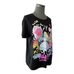 Disney Alice in Wonderland Graphic T-Shirt Black Juniors XL Gildan Used Licensed