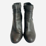 Vince Camuto Grey Leather Studded Ankle Booties Heeled Women’s Size 9M